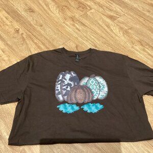 Brown Gildan Softstyle Short Sleeve Tee